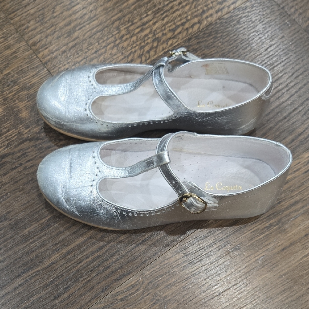 Elegant Silver Kids Dress Shoes